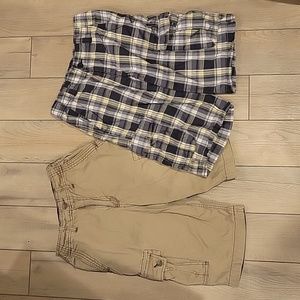 Lot of 2 Boys Urban Pipeline 100% Cotton Cargo Shorts - Size 10